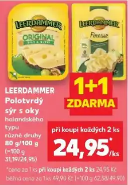 Kaufland Leerdammer Polotvrdý sýr s oky nabídka