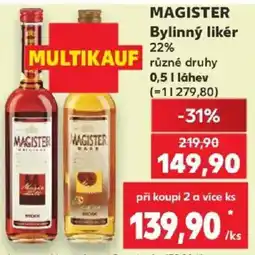 Kaufland Magister bylinný likér nabídka