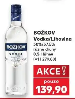 Kaufland Božkov vodka/lihovina nabídka