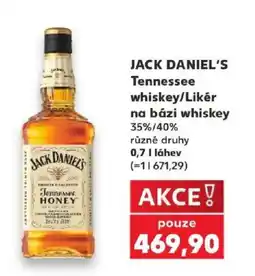 Kaufland Jack Daniel's tennessee honey nabídka