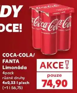 Kaufland Coca-Cola/Fanta Limonáda nabídka