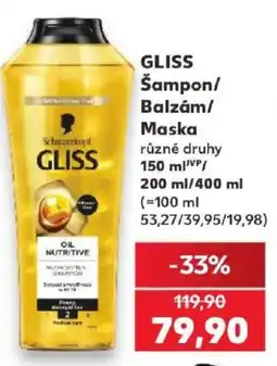 Kaufland Gliss šampon balzám maska nabídka