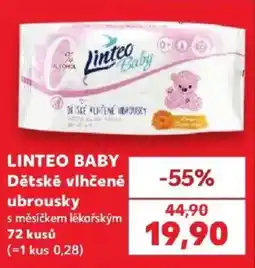 Kaufland Linteo baby dětské vlhčené ubrousky nabídka