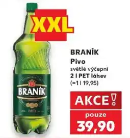 Kaufland Branik pivo svetle vycepni nabídka