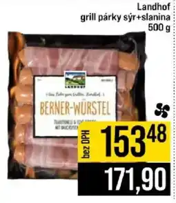 Jip Landhof bernerské párky sýr+slanina nabídka