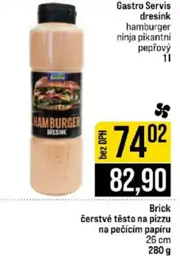 Jip Gastro Servis dresink hamburger ninja pikantní pepřový nabídka