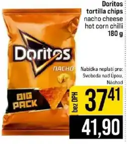 Jip Doritos tortilla chips nacho cheese hot corn chilli nabídka