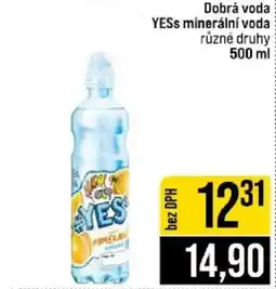 Jip YESs minerální voda nabídka