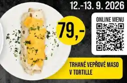 Jip Trhané vepřové maso v tortille nabídka