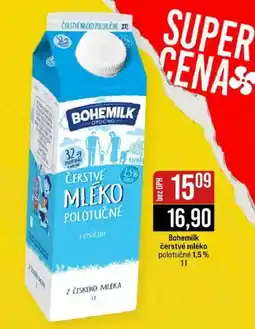 Jip Bohemilk čerstvé mléko polotučné nabídka