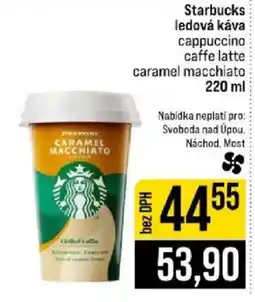Jip Starbucks ledová káva cappuccino caffe latte caramel macchiato nabídka