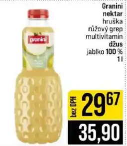 Jip granini nektar hruška růžový grep multivitamin džus jablko 100 % nabídka