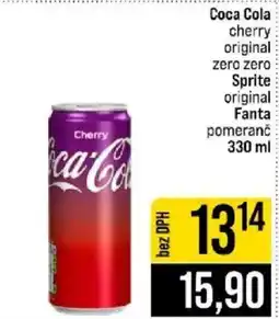 Jip Coca Cola cherry original zero zero Sprite original Fanta pomeranč nabídka