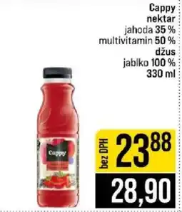 Jip Cappy nektar jahoda 35 % multivitamin 50 % džus jablko 100 % nabídka