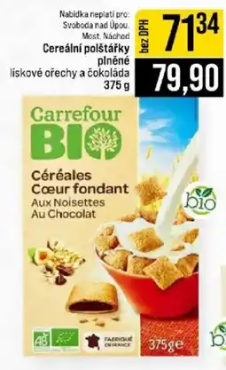 Jip Carrefour Bio Cereály Cœur fondant Aux Noisettes Au Chocolat nabídka