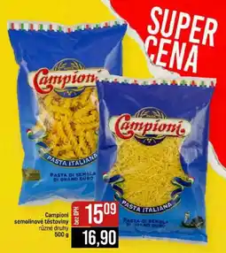Jip Campioni semolinové těstoviny nabídka