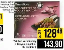Jip Carrefour yakitori kuřecí špízy s teriyaki omáčkou nabídka