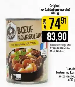 Jip Original hovězí dušené na vině nabídka