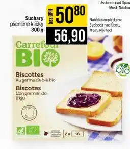 Jip Carrefour Bio Biscottes nabídka