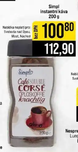 Jip Simpli instantní káva nabídka