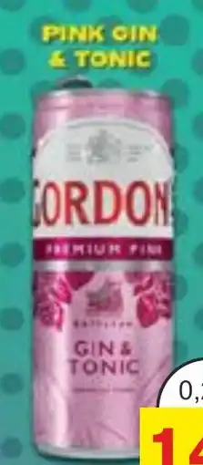 BENE Nápoje Gordon pink gin & tonic nabídka