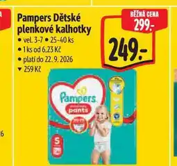 Albert Pampers Dětské plenkové kalhotky vel. 3-7, 25 -40 ks nabídka