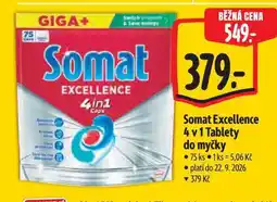 Albert Somat Excellence 4 v 1 Tablety do myčky 75 ks nabídka