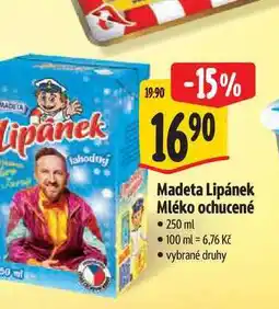 Albert Madeta Lipánek Mléko ochucené nabídka