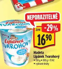 Albert Madeta Lipánek Tvarohový nabídka