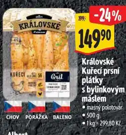 Albert Královské Kuřecí prsní plátky s bylinkovým máslem nabídka