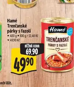 Albert Hamé Trenčanské párky s fazolí nabídka