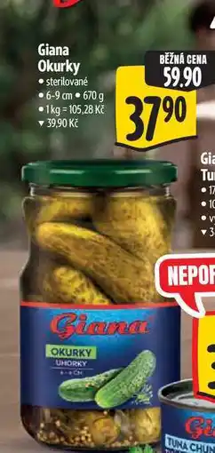 Albert Giana Okurky sterilované 6-9 cm nabídka