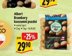 Albert Albert Brambory konzumní pozdní varný typ C nabídka