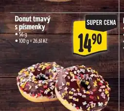 Albert Donut tmavý s písmenky nabídka