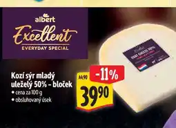 Albert Kozí sýr mladý uleželý 50%-bloček nabídka