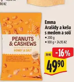 Albert Emma Arašídy a kešu s medem a solí nabídka