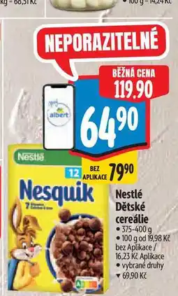 Albert Nestlé Dětské cereálie nabídka