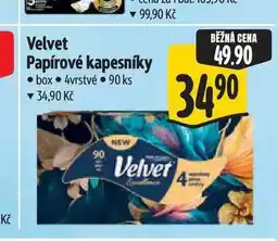 Albert Velvet Papírové kapesníky box 4vrstvé 90 ks nabídka