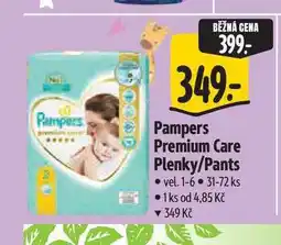 Albert Pampers Premium Care Plenky/Pants vel. 1-6 - 31-72 ks nabídka