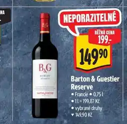 Albert Barton & Guestier Reserve nabídka