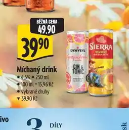 Albert Míchaný drink nabídka