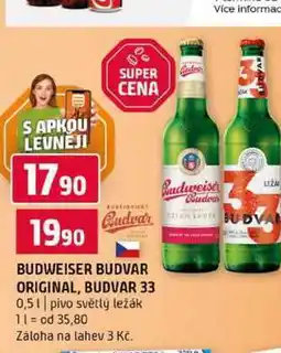Terno BUDWEISER BUDVAR ORIGINAL, BUDVAR 33 nabídka