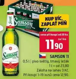 Terno SAMSON 11 0,5l pivo světlý, tmavý ležák nabídka
