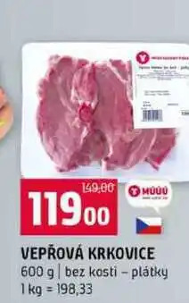 Terno VEPŘOVÁ KRKOVICE 600 g bez kosti plátky nabídka