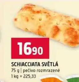 Terno SCHIACCIATA SVĚTLÁ 75 g pečivo rozmrazené nabídka