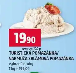 Terno TURISTICKÁ POMAZÁNKA VARMUŽA SALÁMOVÁ POMAZÁNKA vybrané druhy nabídka