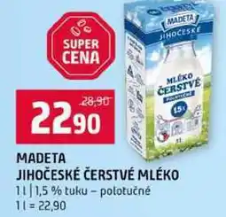 Terno MADETA JIHOČESKÉ ČERSTVÉ MLÉKO 1l 1,5% tuku polotučné nabídka