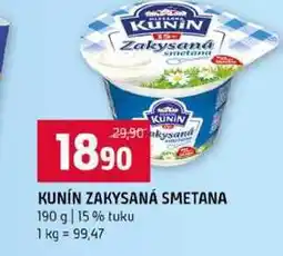 Terno KUNÍN ZAKYSANÁ SMETANA 190 g 15% tuku nabídka