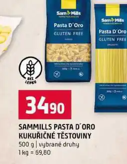 Terno SAMMILLS PASTA D'ORO KUKUŘIČNÉ TĚSTOVINY 500 g vybrané druhy nabídka