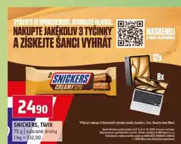 Terno SNICKERS, TWIX 75 g vybrané druhy nabídka